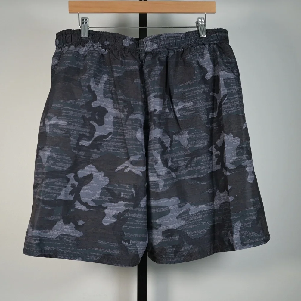 Nike Mens Camo Swim Trunks XL Grey Neon Yellow NESS5338 Board Shorts Lined - Picture 4 of 15